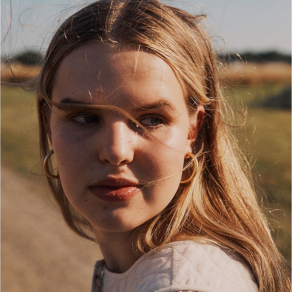 Chunky media hoop Earrings